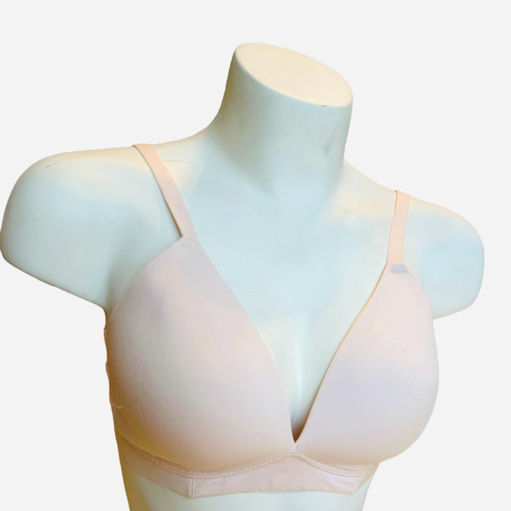 DKNY Blush Pink Padded Wire Free Adjustable Bra Size Medium